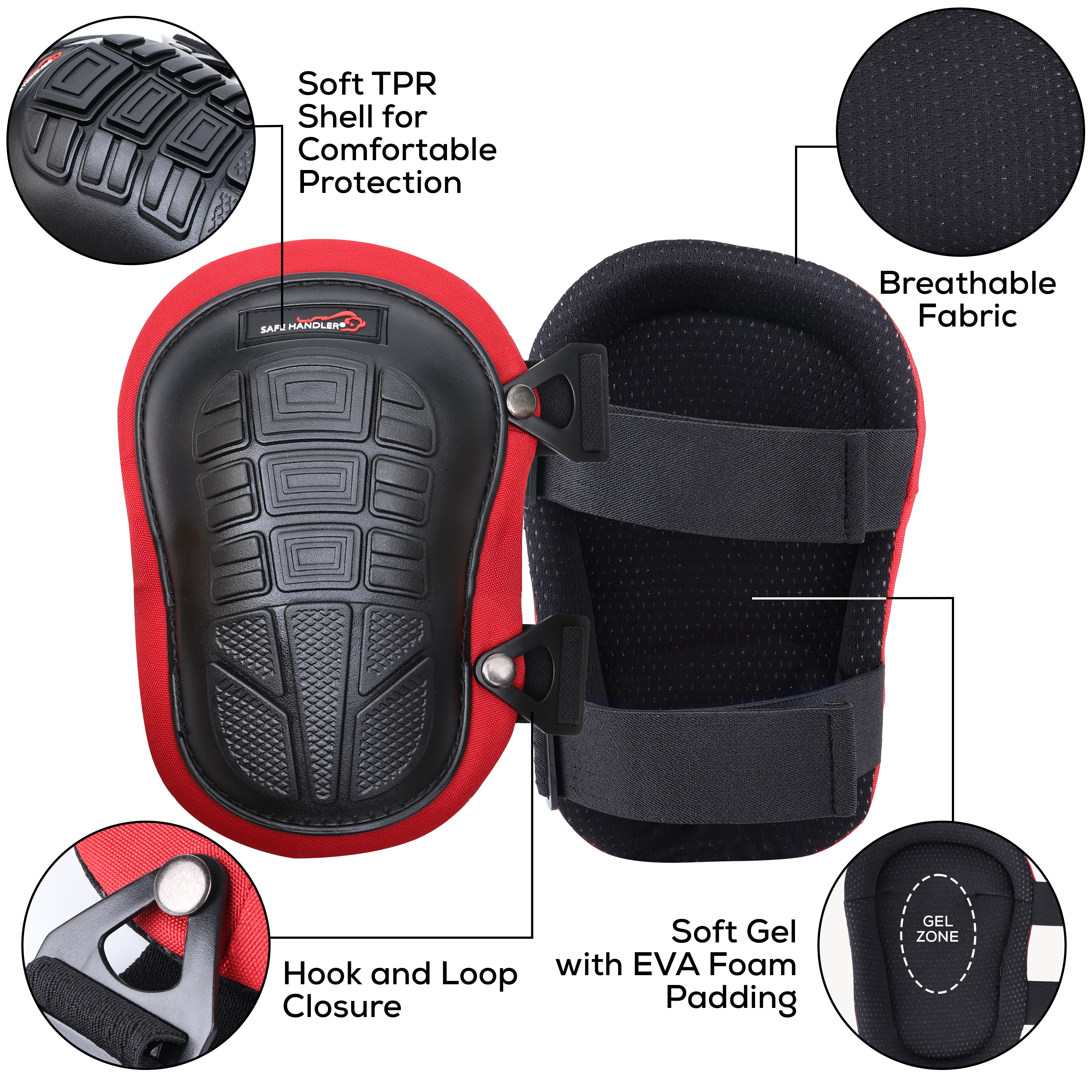 Safe Handler Gel Knee Pads with Foam Cushioning photo 3