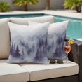 thumbnail image 4 of Retro Foggy Forest Outdoor Waterproof Pillow Covers, Farmhouse Mountains Trees Landscape Decorative Square Throw Pillowcase Sofa Cushion Sham for Patio/Couch/Chair, 26"x26" 2 Pack, 4 of 8