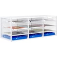 thumbnail image 4 of Compartments  Capacity Letter Tray  Adjustable Mail Organiser Storage Compartments  Stackable Document Tray  Desk Paper Tray Organiser for Office/Home/School, 4 of 6