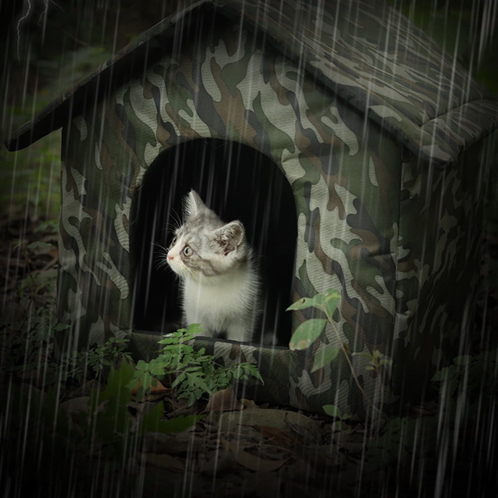 Pet Tent Bed for Cats/dogs Cat House Rainproof Waterproof Comfortable Warm Cats Sleeping Tent Cave Dogs Kennels Outdoor , Medium