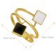 thumbnail image 2 of IFANLANDOR Anillo Abierto Dorado Ajustable Para Mujer Joyería Para Ocasiones Especiales, 2 of 8