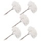 thumbnail image 4 of 25 rosas blancas con purpurina: flores con purpurina y tallos, rosas blancas artificiales para centros de mesa de despedida de soltera y decoración de ramos de boda., 4 of 7