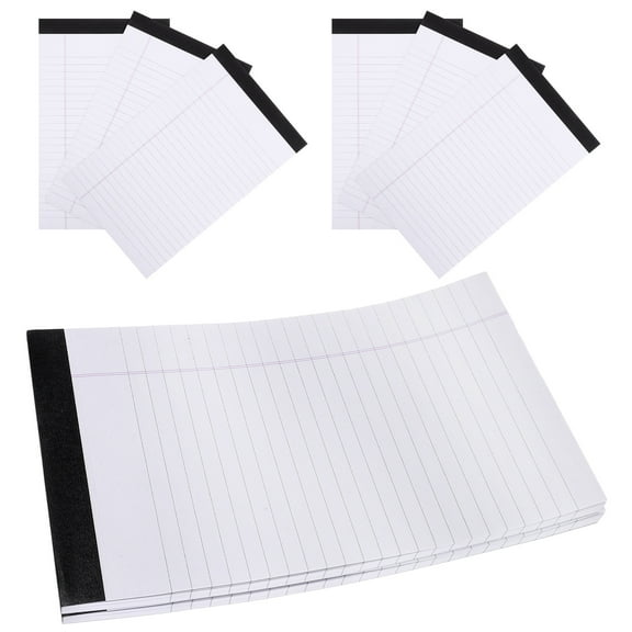 NICEXMAS  8 Pcs White Legal Pad Mini Notepad Lined Small Writing Pads 5x8 Work Office