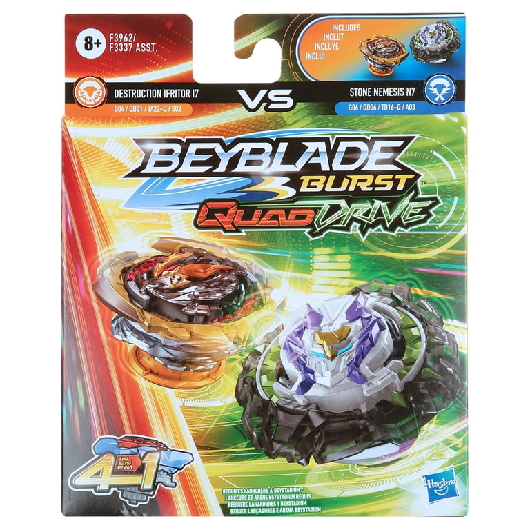 Beyblade Burst Quaddrive 4-in-1 Battling Top Set: Destruction