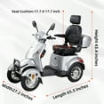 thumbnail image 3 of Xlluproid 800W All Terrain Mobility Scooter for Seniors Adults - 500LBS Capacity 4 Wheel Heavy Duty Handicap Scooter w/Charger Remote,Silver, 3 of 9