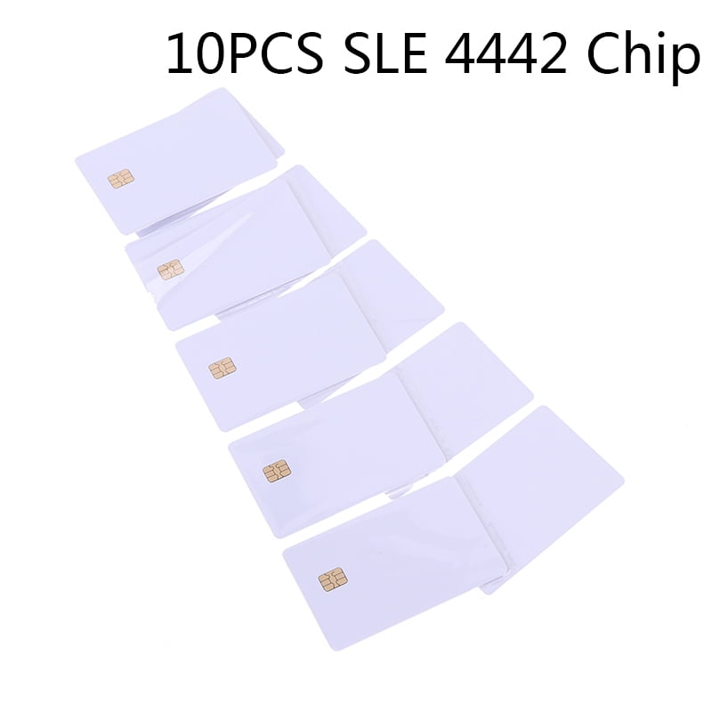 10 Pcs ISO7816 RFID Contact SLE 4442 Chip PVC Smart IC Cards Wholesale Lot 
