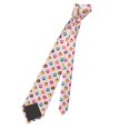 thumbnail image 5 of Naloa Colorful Donuts Print Solid Color Tie Formal Necktie for Men，Suitable for business, daily life, work, 5 of 5