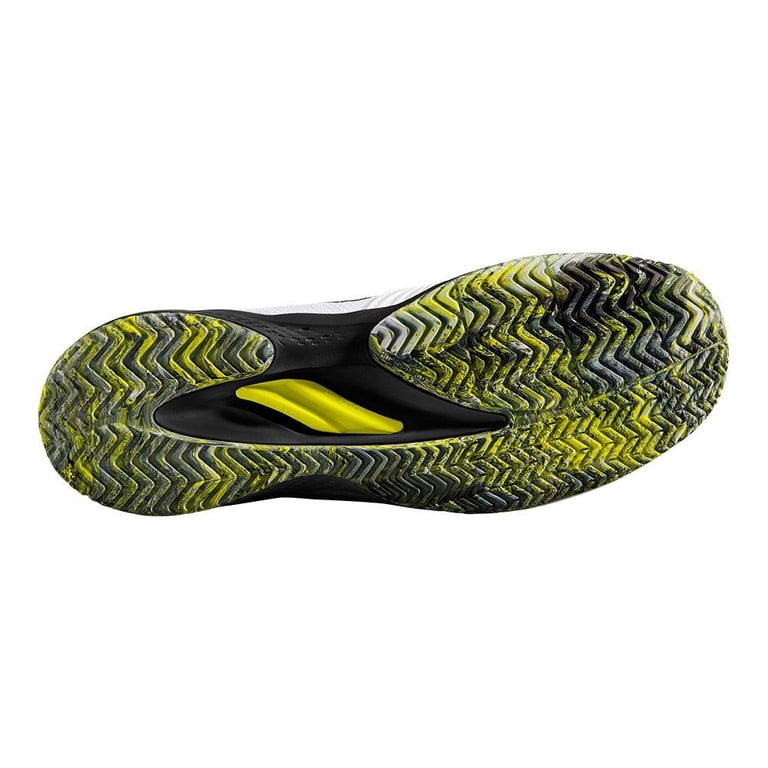 Wilson Men's Kaos 2.0 SFT Tennis Shoe (White/Black/Safety Yellow