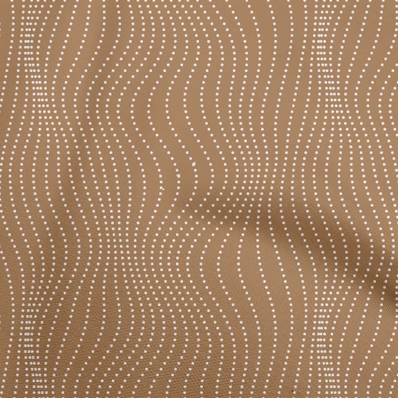 oneOone Cotton Flex Brown Fabric Moire Diy Clothing Quilting Fabric Print Fabric By Yard 40 Inch Wide