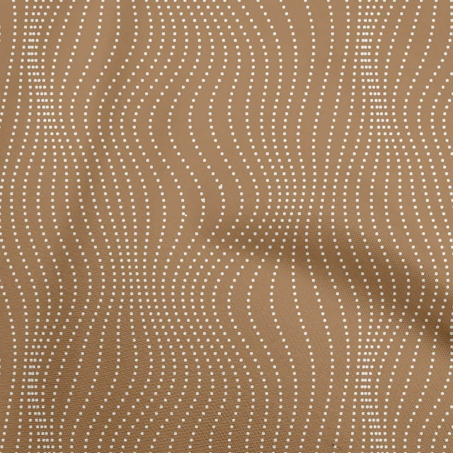 oneOone Rayon Brown Fabric Moire Dress Material Fabric Print Fabric By The Yard 56 Inch Wide