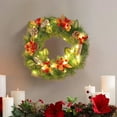 thumbnail image 6 of Muyan Christmas Door Wreath Knocker - PVC, 11.8x11.8 in & 15.7x15.7 in - Adorned with Berries, Cones - for Indoor/Outdoor, Festive Decor, 6 of 6