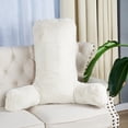 thumbnail image 3 of Home Soft Things DO-IT-YOURSELF Faux Fur Bedrest Pillow Backrest Pillow - Gardenia - 28" x 30" x 17", 3 of 9
