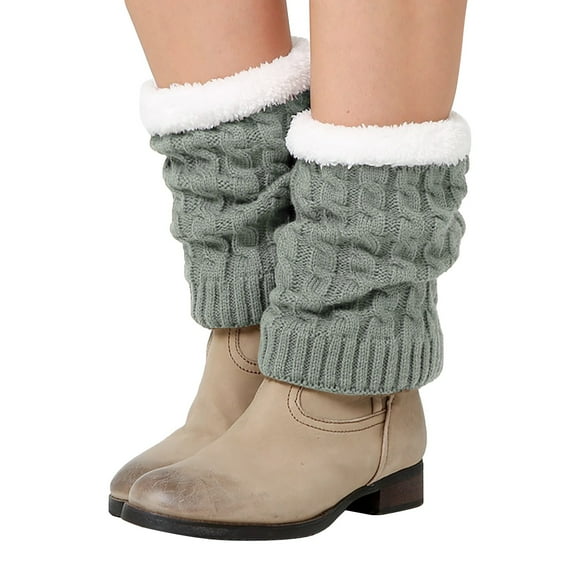 TBWNWG Knitted Knee High Boot Socks Thermal Leg Warmers For Winter Cold Weather,Sizes One Size