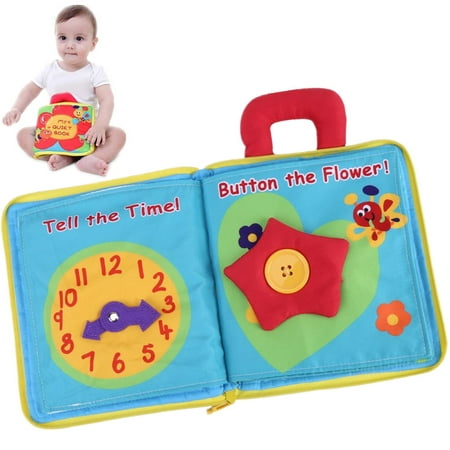 VBESTLIFE Baby Infant Intelligence Developmental Soft Cloth Book Early Learning Educational Toy, Baby Early Educational Book,Infant Cloth Book, Cloth Book Toy, Baby Best Early Education