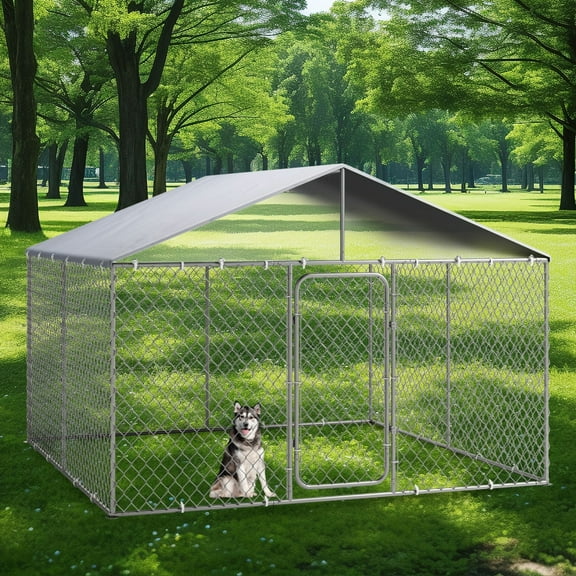 TPHORK Dog Kennel for Outside Medium Dog Crate Heavy Duty Dog Play Cage Pen with UV Protective Cover
