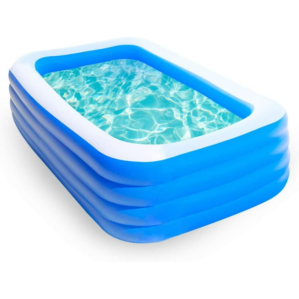PANuYIN 10ft Inflatable Swimming Pool, Family FullSized 120" X 72" X