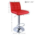 thumbnail image 6 of Leopard Adjustable Swivel Kitchen Dining Bar Stool,Set of 2,Red, 6 of 6