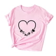 thumbnail image 4 of AOOCHASLY Valentine's Day Women's Tops, Fashion Women's Heart Print Graphic Cute Tee Shirt Funny T Shirt Tops, 4 of 8