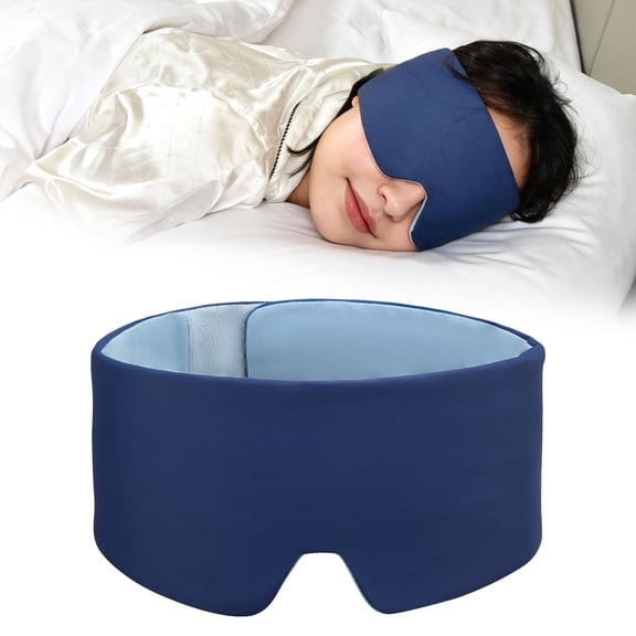 Pozico Reversible Dual Sided Sleep Mask, Light Blocking Adjustable Eye Cover for Side Sleepers, Men Women