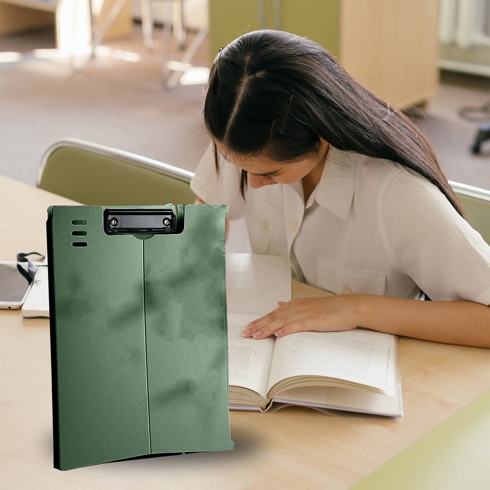 Heavy Duty Clipboard With Storage & Pen Holder - Side Opening Folder For Nurses, Teachers, Sales (Cow Print)