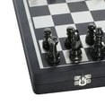 thumbnail image 5 of DecMode 15" x 2" Black Aluminum Metal Chess Game Set with Storage Compartment, 1-Piece, 5 of 14
