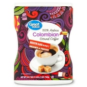 Great Value 100 % Arabica Colombian Ground Coffee, Medium-Dark Roast, 24.7 oz