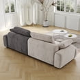 thumbnail image 5 of Gexpusm 86.6″ Large size two Seat Sofa,Modern Upholstered,Beige paired with grey suede fabric, 5 of 6