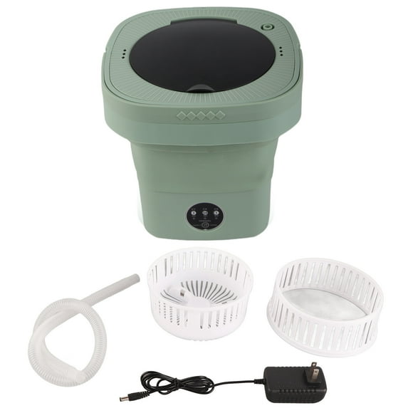 Lavadora plegable de alta velocidad, 6,5 L, gran capacidad, secado semicentrifugado suave, enchufe estadounidense de 100-240V