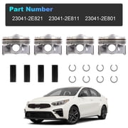 NURATIT Engine Pistons and Rings Kit for 2017-2022 Hyundai Elantra Kia Forte Soul G4NH 2.0L Engine Complete Piston Ring Set with Pins and Clips
