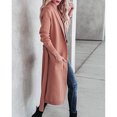 thumbnail image 5 of Womens Long Cardigans Cable Knitted Open Front Oversized Belted Solid Color Outerwear Sweater Coat Knitwear, 5 of 9