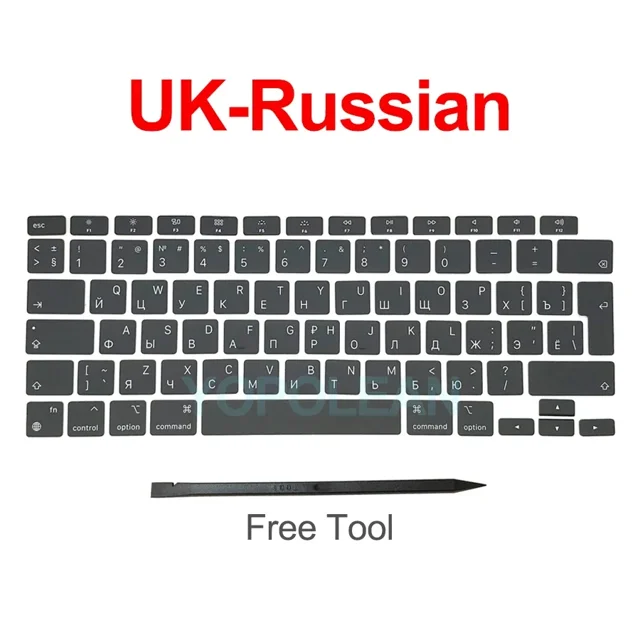 Nouvelle A1932 Key Keycaps Cap Papillon Claviers Réparation pour Macbook Air Retina 13 Pouces 2018 2019 Année UK-Russian