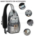 thumbnail image 2 of Chest Bag Crossbody Shoulder Bag Crossbody Shoulder BagCrossbody Sling Bag for Hiking Dating Gym Cycling Working Abstract Geometry Colorful, 2 of 6