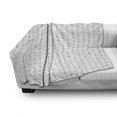 thumbnail image 2 of Geometric Soft Flannel Fleece Blanket, Minimalistic Like Shapes Lines Geometrical Pattern on a Plain Background, Cozy Plush for Indoor and Outdoor Use, 50" x 60", Dimgray and White, by Ambesonne, 2 of 5