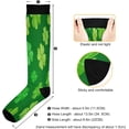 thumbnail image 3 of FREEAMG 1 Pair St. Patrick's Day Clover Compression Socks for Women Men,Knee High Stockings for Athletic Sports,Running,Travel, 3 of 7