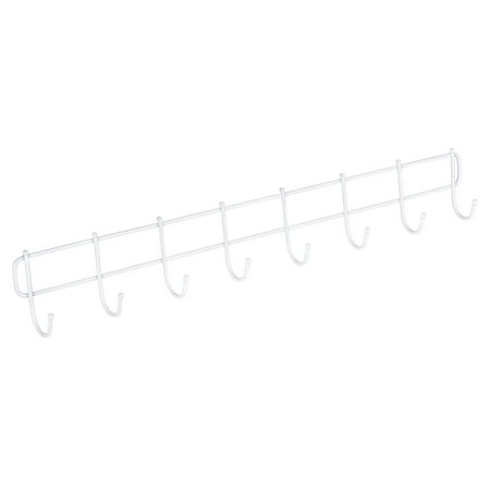 

Uxcell White No Drilling Wall Mounted with 8 Hooks Wall Hooks Rack