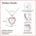 thumbnail image 2 of TINGN Rose Flower Heart Necklace Gifts for Women Love Heart Initial Letter Pendant Necklace Jewelry Anniversary Valentines Day Gifts for Her, 2 of 5