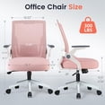 thumbnail image 2 of Silla de oficina GTPLAYER ergonómica con reposabrazos abatibles rosa, 2 of 7