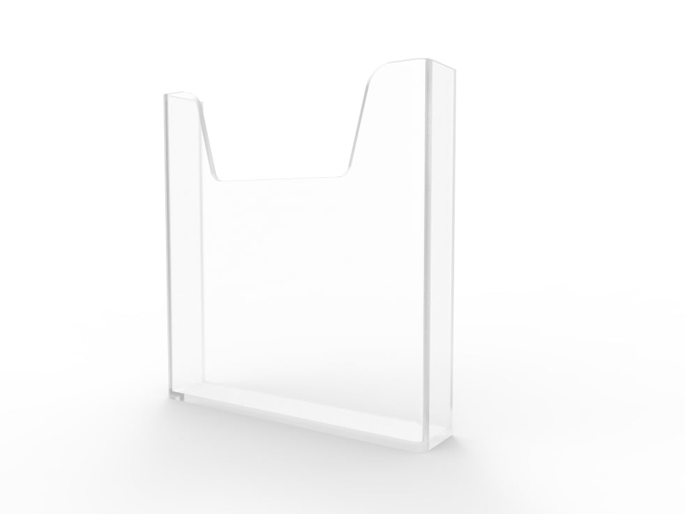FixtureDisplays® 8.5 x 11 Acrylic Sign Holder for Wall, 4 x 9 Brochure