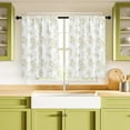 thumbnail image 5 of Kitchen Curtains (2 Pcs) Over Sink for Bathroom Window Cafe Basement Cortinas para Cocina Farmhouse Short Mini Curtain Flower Bee Summer Daisy Elegant Country Rustic Modern Cute - 27.5×36", 5 of 6