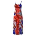 thumbnail image 3 of Puntoco Vestidos Mujer Verano Mujer Verano Casual Estampado V-Cuello Sin Mangas Suspendido Vestido De Correa, 3 of 4