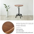 thumbnail image 5 of LOKKHAN Adjustable Swivel Bar Table 30"-35.4" Round Wood Tabletop 23.6" Dia, Rustic Industrial Kitchen Dining Living Party Office Coffee Bistro Breakfast Pub Table,Space-Saving, 5 of 9