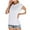 White, variant on Womens Cap Sleeve Tops Summer Trendy Pleated T-Shirts Crew Neck Casual Basic Tees Shirts Blouses Loose Fit - Purple, S