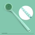 thumbnail image 2 of Pompotops Bath Shower Body Brush, Silicone Bath Brush With Long Handle, Soft Body Brush Back, Shower Wet, Green, 2 of 6