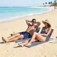 thumbnail image 2 of Outsunny 2 Pcs Folding Beach Lounge Chair Chaise Lounge w/ Pillow, Grey, 2 of 10