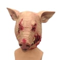thumbnail image 5 of Máscara de látex cerdo terror Halloween cara podrida rosa, 5 of 5