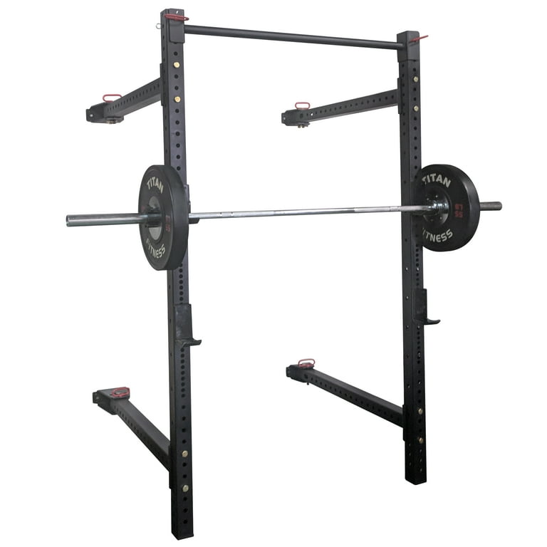 Titan Fitness 21.5 Fold Back Wall Mounted X 3 Power Rack Walmart