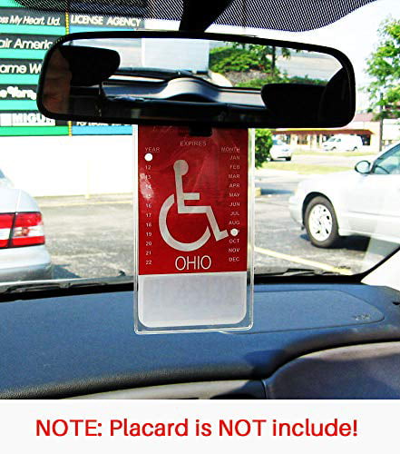 Disabled Parking Permit Holder Hanger Sleeve with Larger Hook by Tbuymax Set of 2 Handicap Parking Placard Holder 