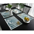 thumbnail image 3 of Winter Placemat For Dinning Table,Christmas Placemat Set Of 6-Cotton Linen Waterproof Cloth Table Mat-Forest Reindeer Place Mat,Machine Washable Easy Clean Fabric,Rustic Farmhouse Holiday Dinner Decor, 3 of 6
