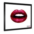 thumbnail image 2 of Designart 'Sexy Red Girl Lips' Modern Framed Art Print, 2 of 4