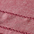 thumbnail image 3 of Violet Linen Hem Stitch Border Pattern, Polyester, Non-Stain, Spill-Proof and Water Resistance, Cranberry, 68 Inch by 108 Inch, Seats 8 to 10 people, Rectangle, 3 of 6